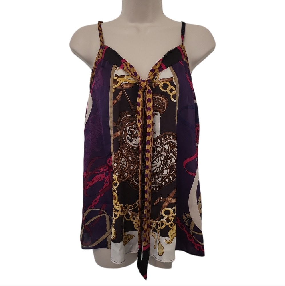 Express chain design Multicolor adjustable spaghetti strap Tank S / P